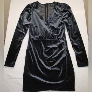 Wild Fable Metallic Gray Velvet Dress NWOT Size Small